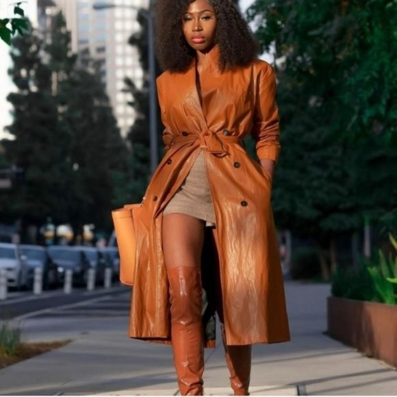 ZARA FAUX LEATHER COAT